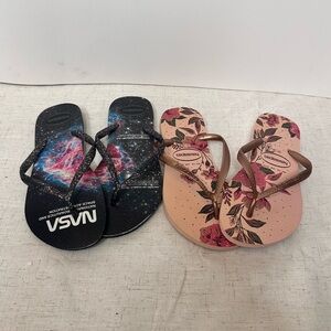 👣 Bundle of 2 Pairs of Havaianas Flip-Flops – Women's Sizes 7/8 & 8